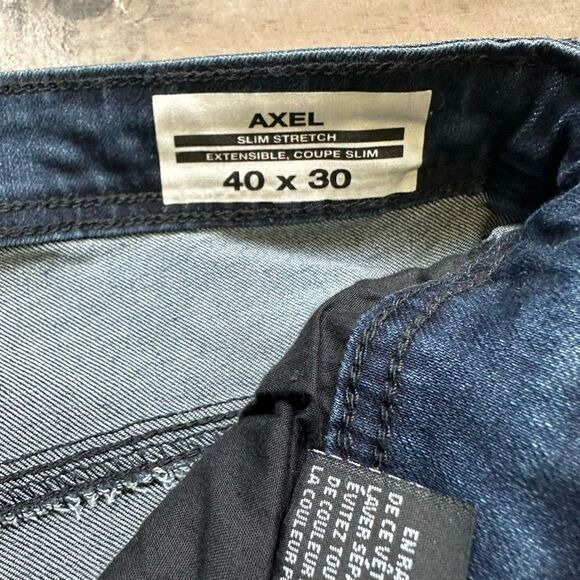 Buffalo David Bitton Men’s Size 40x30 Axel Slim Stretch Jeans Dark Wash Denim - Picture 2 of 11